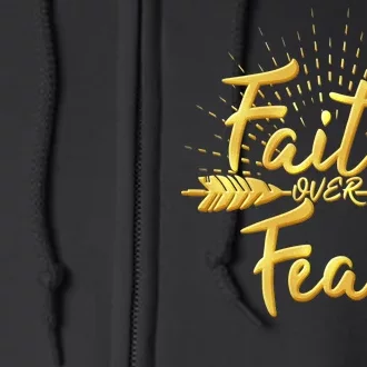 Faith Over Fear Gold Limited Edition Full Zip Hoodie