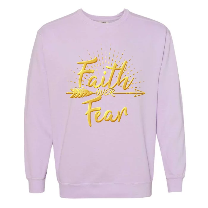 Faith Over Fear Gold Limited Edition Garment-Dyed Sweatshirt