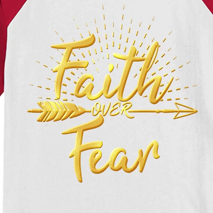 Faith Over Fear Gold Limited Edition Kids Colorblock Raglan Jersey