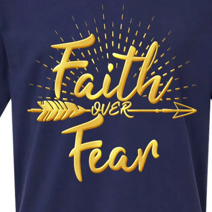 Faith Over Fear Gold Limited Edition Sueded Cloud Jersey T-Shirt