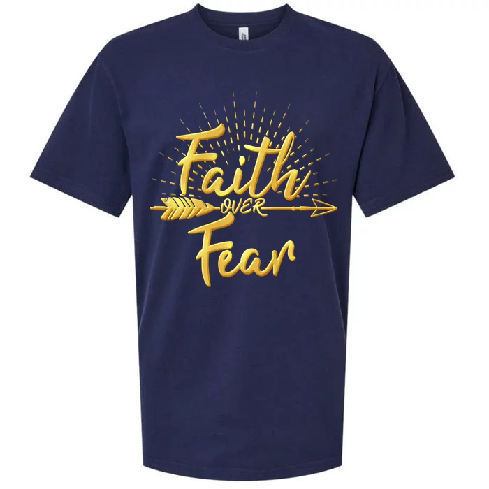 Faith Over Fear Gold Limited Edition Sueded Cloud Jersey T-Shirt