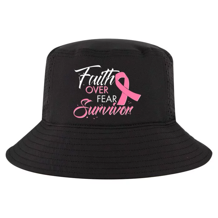 Faith Over Fear Survivor Breast Cancer Awareness Cool Comfort Performance Bucket Hat