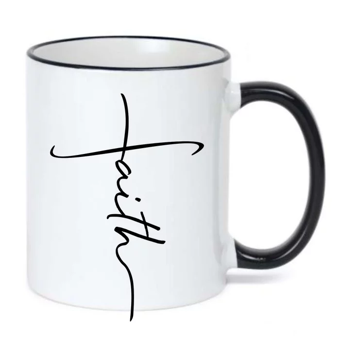 Faith Simple Script Logo Black Color Changing Mug