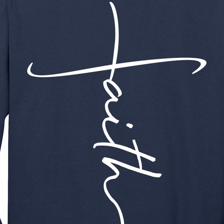 Faith Simple Script Logo Tall Long Sleeve T-Shirt
