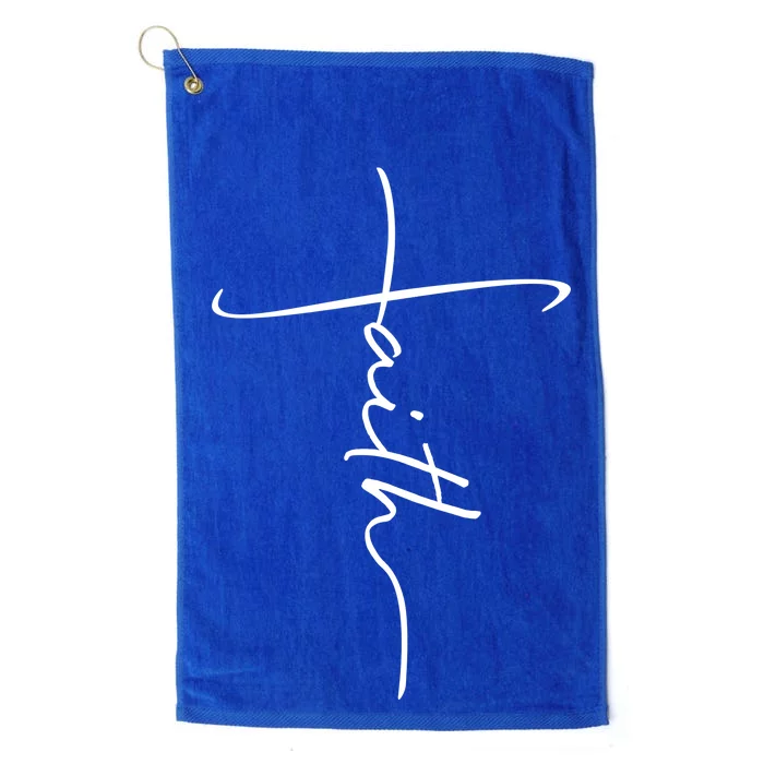 Faith Simple Script Logo Platinum Collection Golf Towel