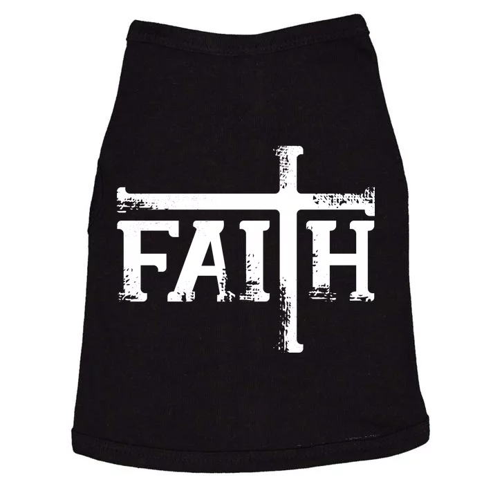 Faith Typo Logo Doggie Tank