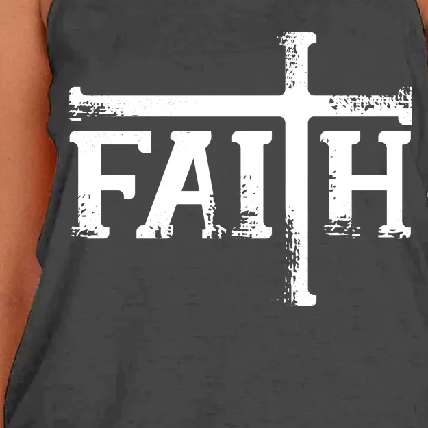 Faith Typo Logo Women's Knotted Racerback Tank