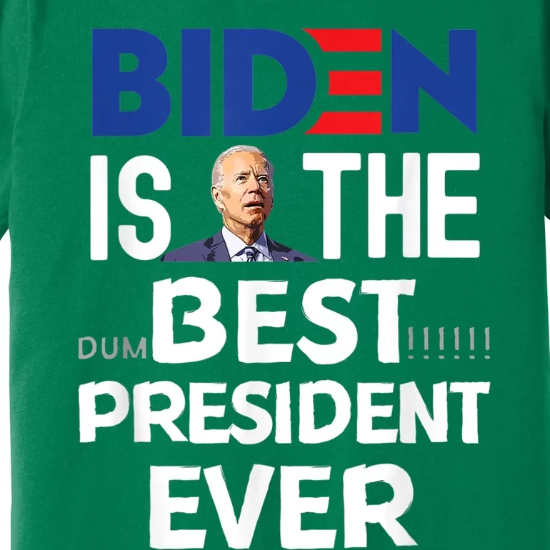 Funny Anti Joe Biden Tee Idiot Confused Dumbest President Premium T-Shirt