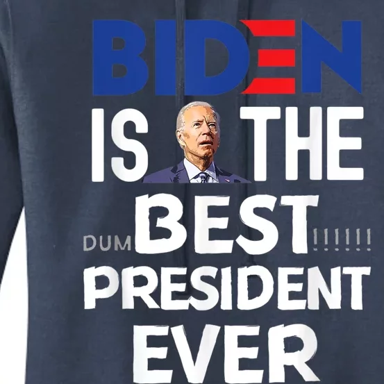 Funny Anti Joe Biden Tee Idiot Confused Dumbest President Women's Pullover Hoodie