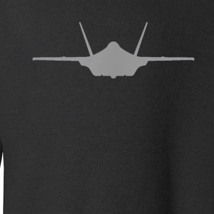 F35 A JSF Lightning II Aircraft Silhouette And Tri View Toddler Sweatshirt