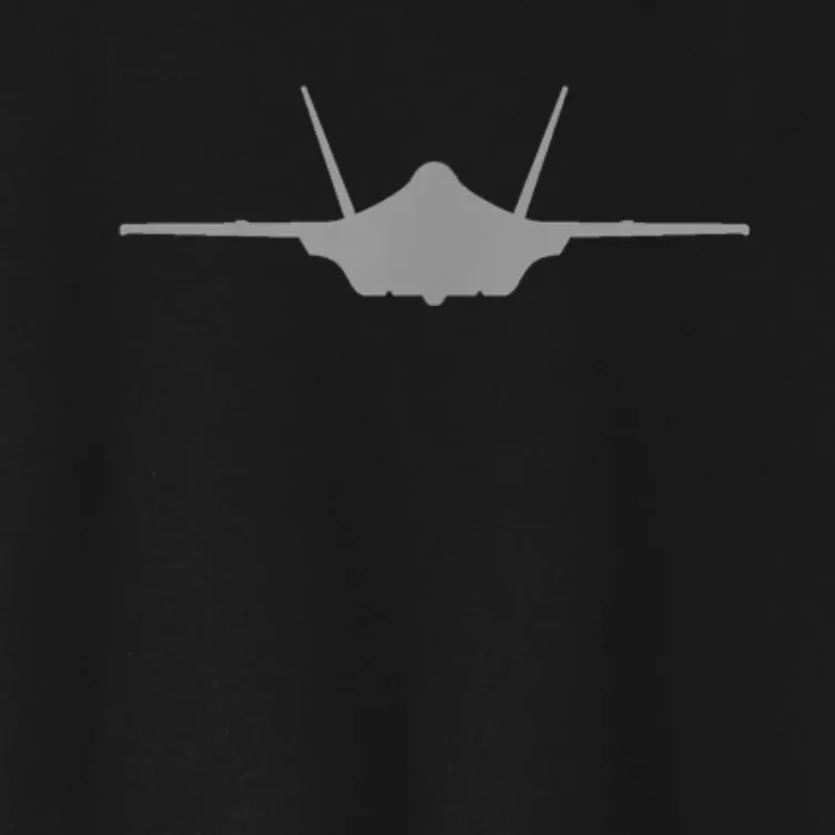 F35 A JSF Lightning II Aircraft Silhouette And Tri View Women's Crop Top Tee