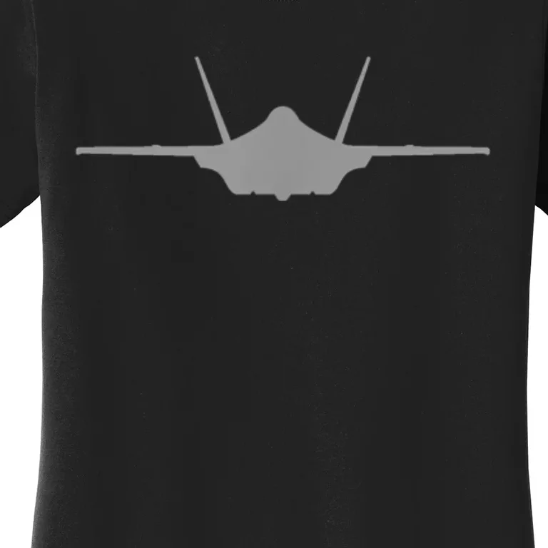 F35 A JSF Lightning II Aircraft Silhouette And Tri View Women's T-Shirt