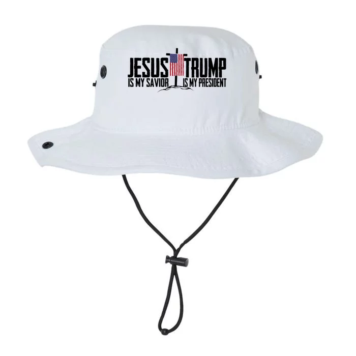 Funny American Jesus Is My Savior Trump Is My President Gift Legacy Cool Fit Booney Bucket Hat