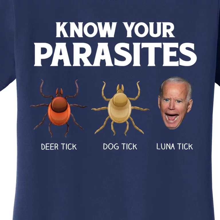 Funny Anti Joe Biden Shirts, Know Your Parasites Humor Women's T-Shirt