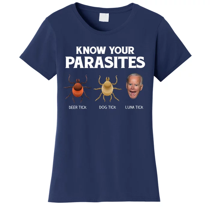 Funny Anti Joe Biden Shirts, Know Your Parasites Humor Women's T-Shirt