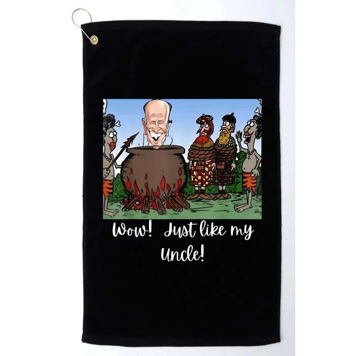 Funny Anti Joe Biden Cannibal Story About His Uncle Designed Platinum Collection Golf Towel