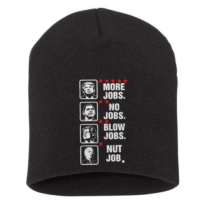 Funny Anti Joe Biden Funny Politcal Trump Biden Obama Clinton Tee Short Acrylic Beanie