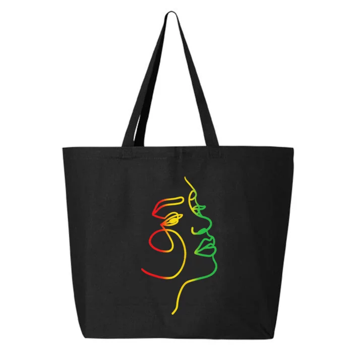 Face Abstract Juneteenth Art Back History  African 25L Jumbo Tote