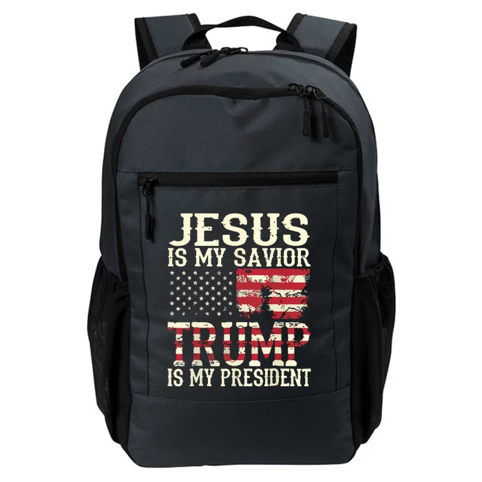 Funny American Jesus Is My Savior Trump Is My President Gift Daily Commute Backpack