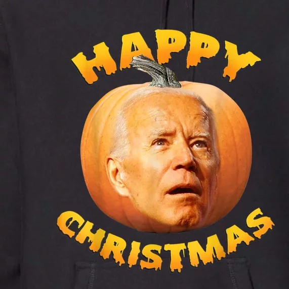 Funny Anti Joe Biden Happy Christmas Holiday Pumpkin Head Premium Hoodie