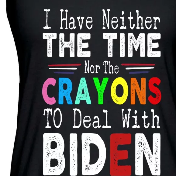 Funny Anti Joe Biden Sayings Political Pro American Ladies Essential Flowy Tank