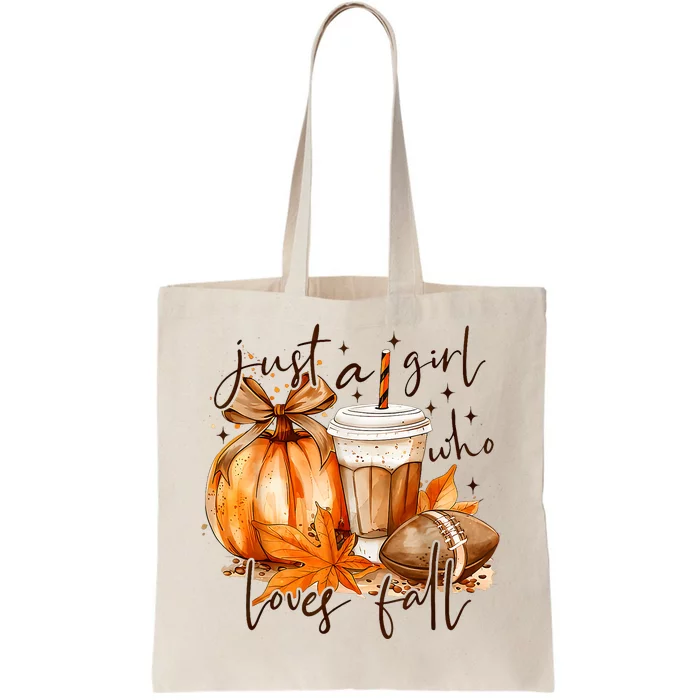 Fall Autumn Just A Girl Who Loves Fall Drinking Tote Bag