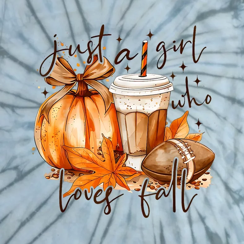 Fall Autumn Just A Girl Who Loves Fall Drinking Tie-Dye T-Shirt