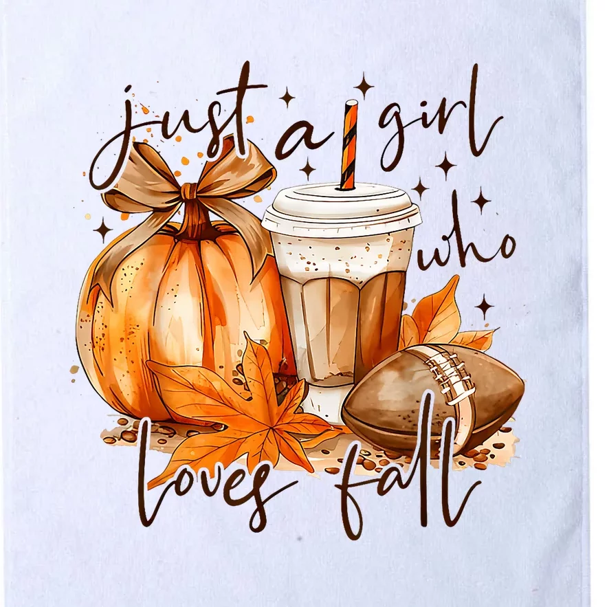 Fall Autumn Just A Girl Who Loves Fall Drinking Platinum Collection Golf Towel