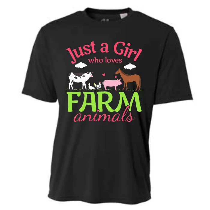 Farm Animal Just a Who Loves Farm Animals Cooling Performance Crew T-Shirt