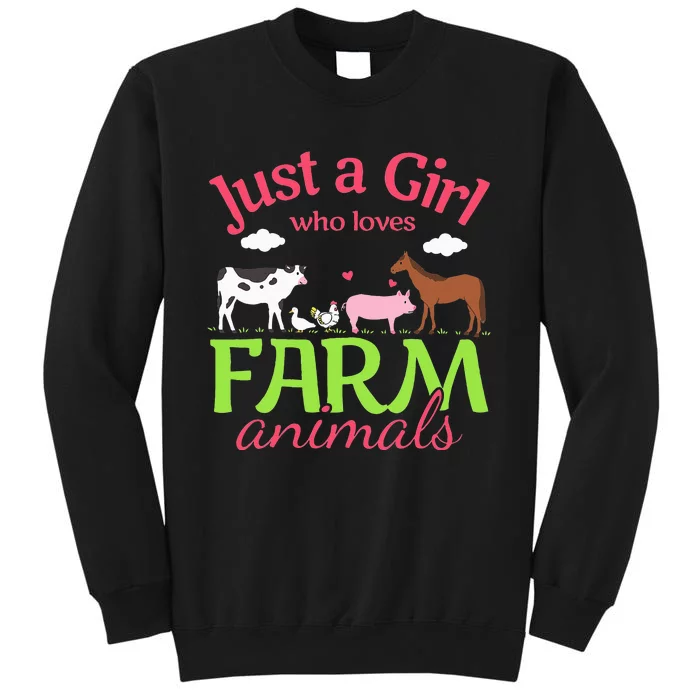 Farm Animal Just a Who Loves Farm Animals Tall Sweatshirt