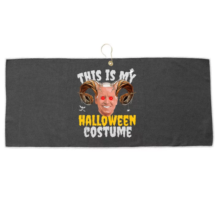 Funny Anti Joe Biden Ghost Boo Scary Spooky Season Halloween Large Microfiber Waffle Golf Towel