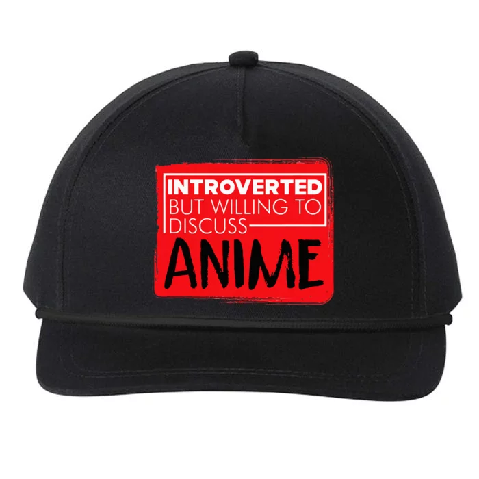 Funny Anime Japanese Animation Lovers Pun Quote Snapback Five-Panel Rope Hat