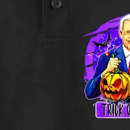 Funny Anti Joe Biden Hold Pumpkin Trick Or Treat Halloween Dry Zone Grid Performance Polo