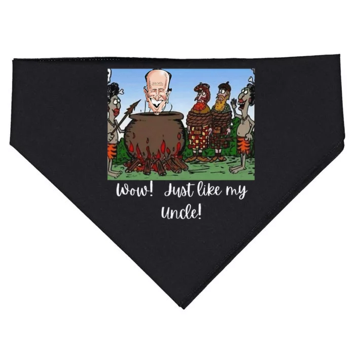 Funny Anti Joe Biden Cannibal Story About His Uncle Designed USA-Made Doggie Bandana