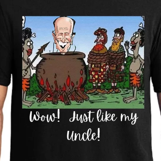 Funny Anti Joe Biden Cannibal Story About His Uncle Designed Pajama Set