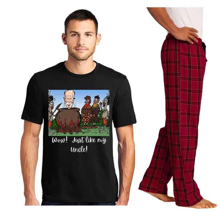 Funny Anti Joe Biden Cannibal Story About His Uncle Designed Pajama Set