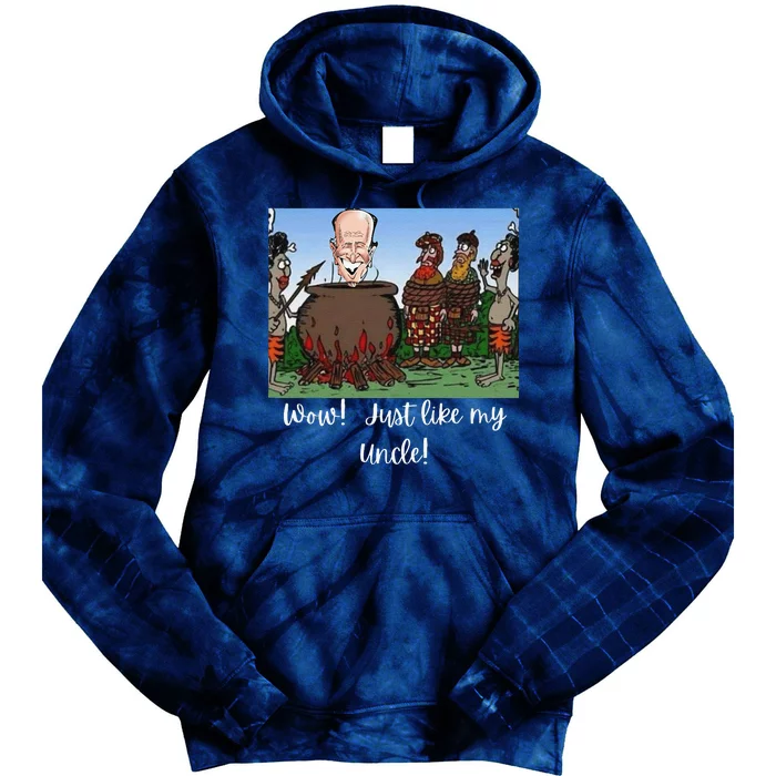 Funny Anti Joe Biden Cannibal Story About His Uncle Designed Tie Dye Hoodie