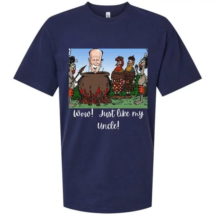 Funny Anti Joe Biden Cannibal Story About His Uncle Designed Sueded Cloud Jersey T-Shirt