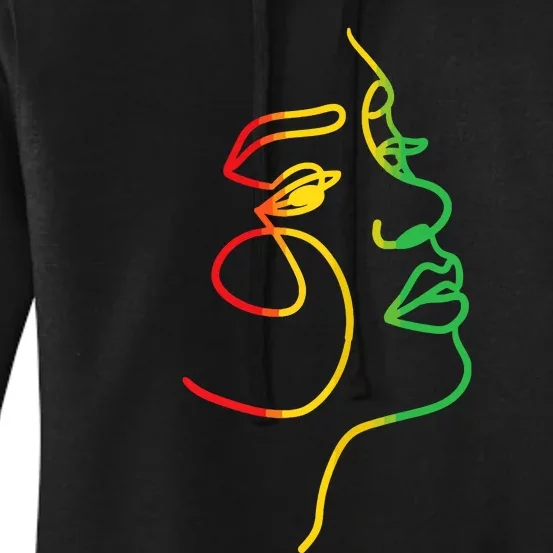 Face Abstract Juneteenth Art Back History Women African Women's Pullover Hoodie