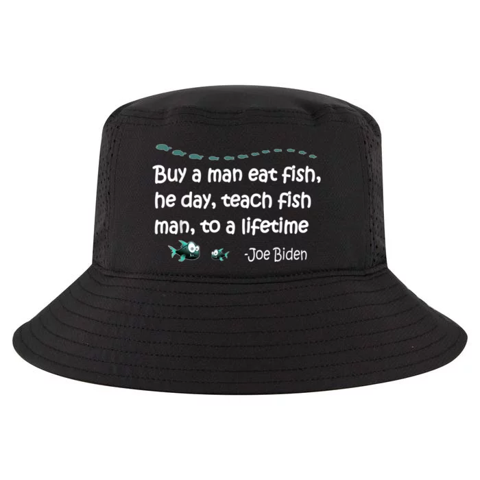 Funny Anti Joe Biden Political Funny Sarcastic Fishing Idiot Cool Comfort Performance Bucket Hat