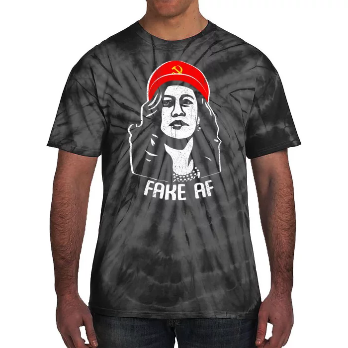 Fake Af Kamala Harris Communism Election Humor Tie-Dye T-Shirt