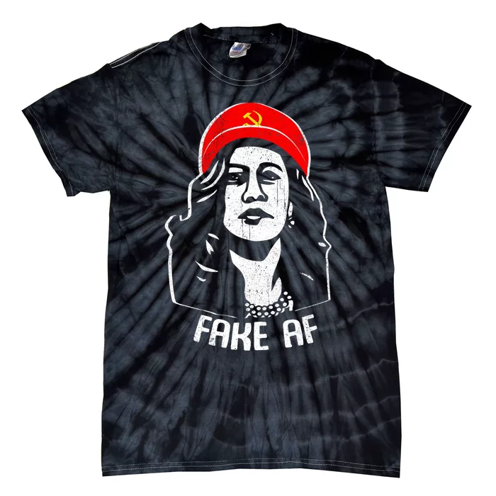 Fake Af Kamala Harris Communism Election Humor Tie-Dye T-Shirt