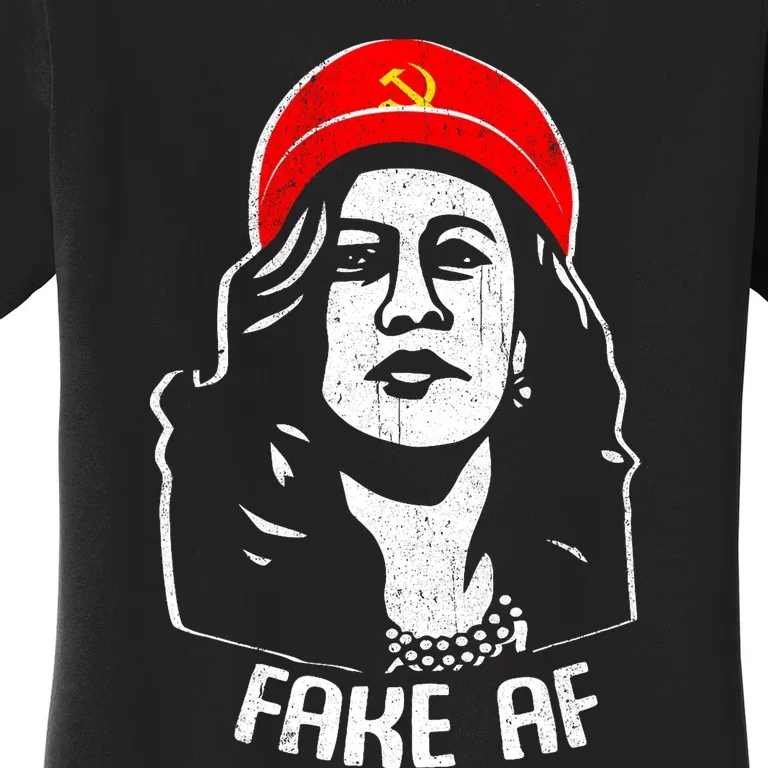 Fake Af Kamala Harris Communism Election Humor Women's T-Shirt