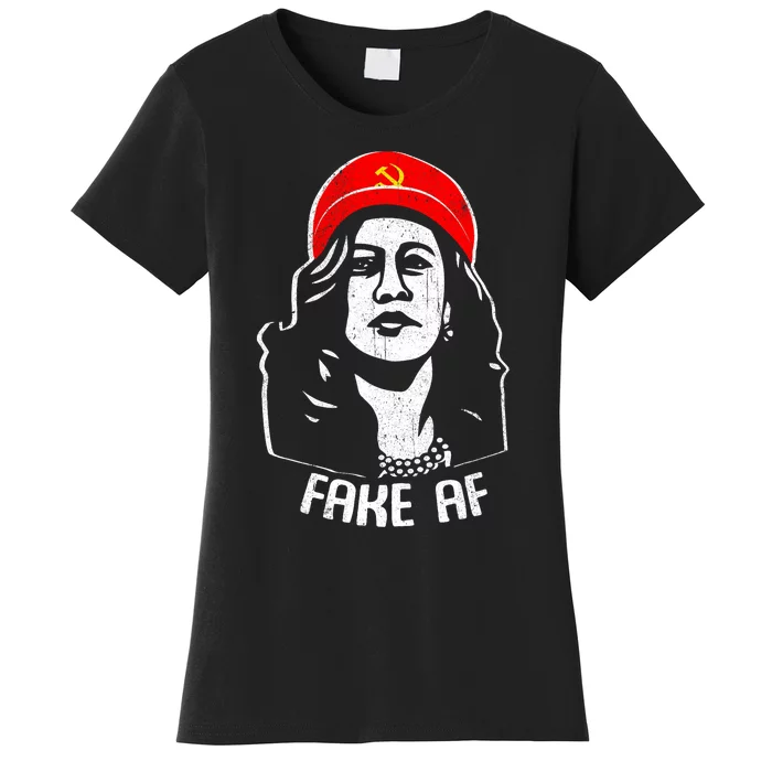 Fake Af Kamala Harris Communism Election Humor Women's T-Shirt