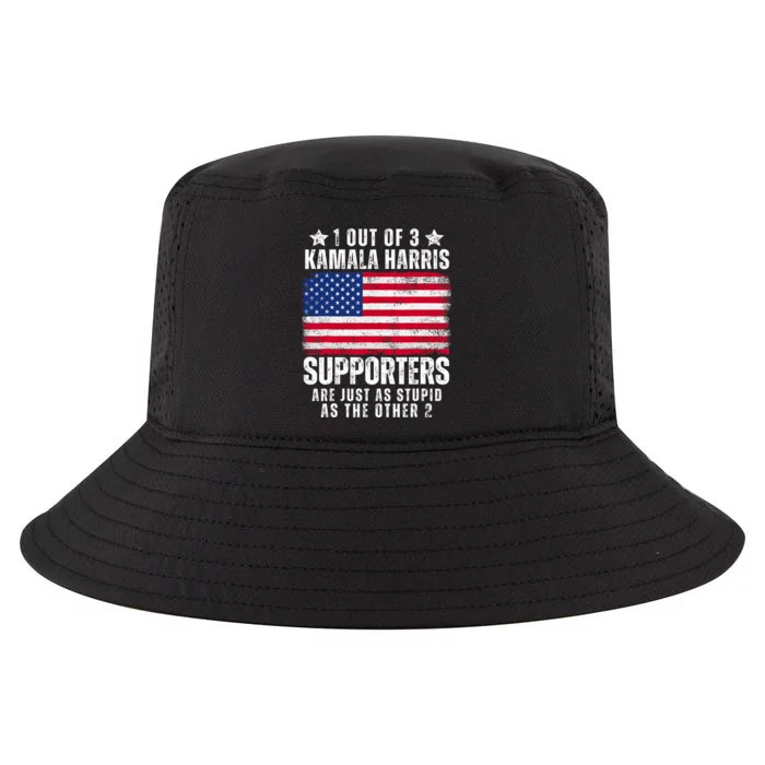 Funny Anti Kamala Harris Stupid Joke American Flag Usa Humor Cool Comfort Performance Bucket Hat