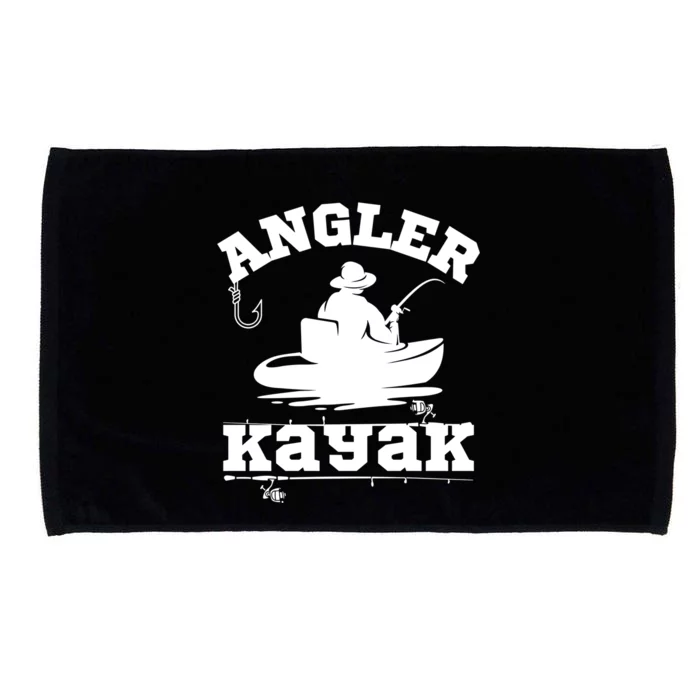 Funny Angler Kayak Gift Microfiber Hand Towel