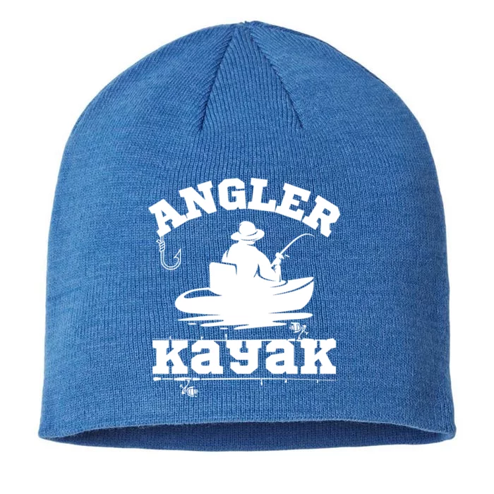 Funny Angler Kayak Gift 8 1/2in Sustainable Knit Beanie