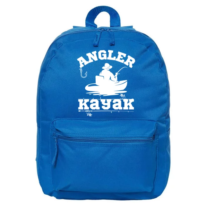 Funny Angler Kayak Gift 16 in Basic Backpack