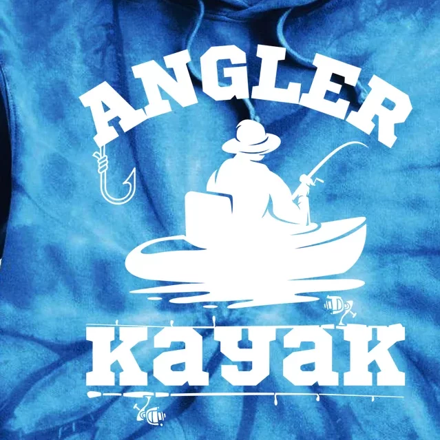 Funny Angler Kayak Gift Tie Dye Hoodie