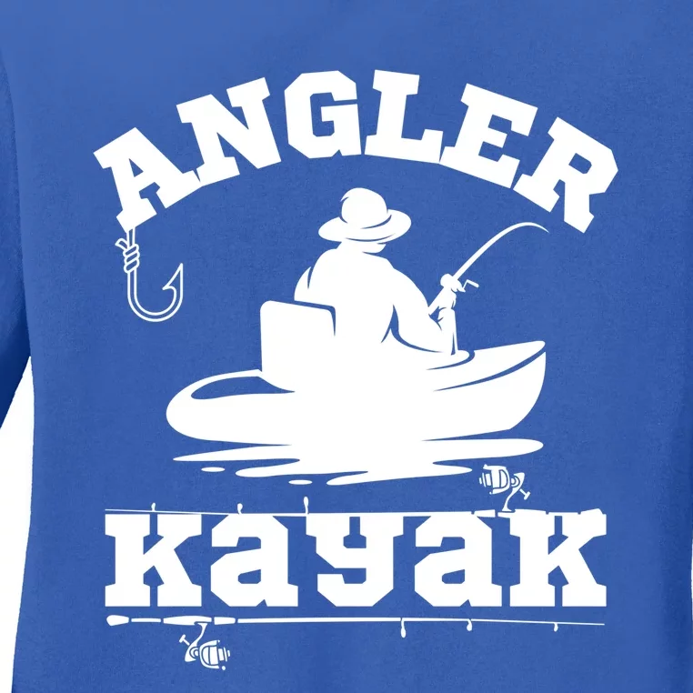 Funny Angler Kayak Gift Ladies Long Sleeve Shirt